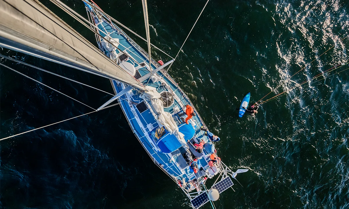 Photo voilier kitesurf drone
