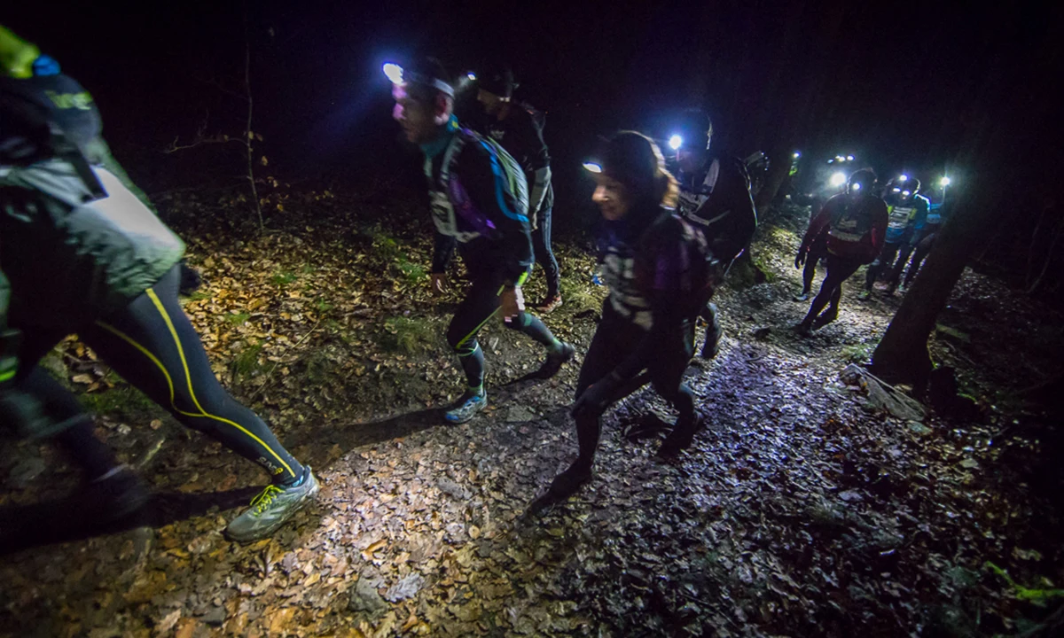 Coureurs Sainté Lyon de nuit