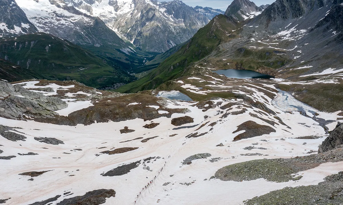 Verbier Saint-Bernard paysage course trail lac