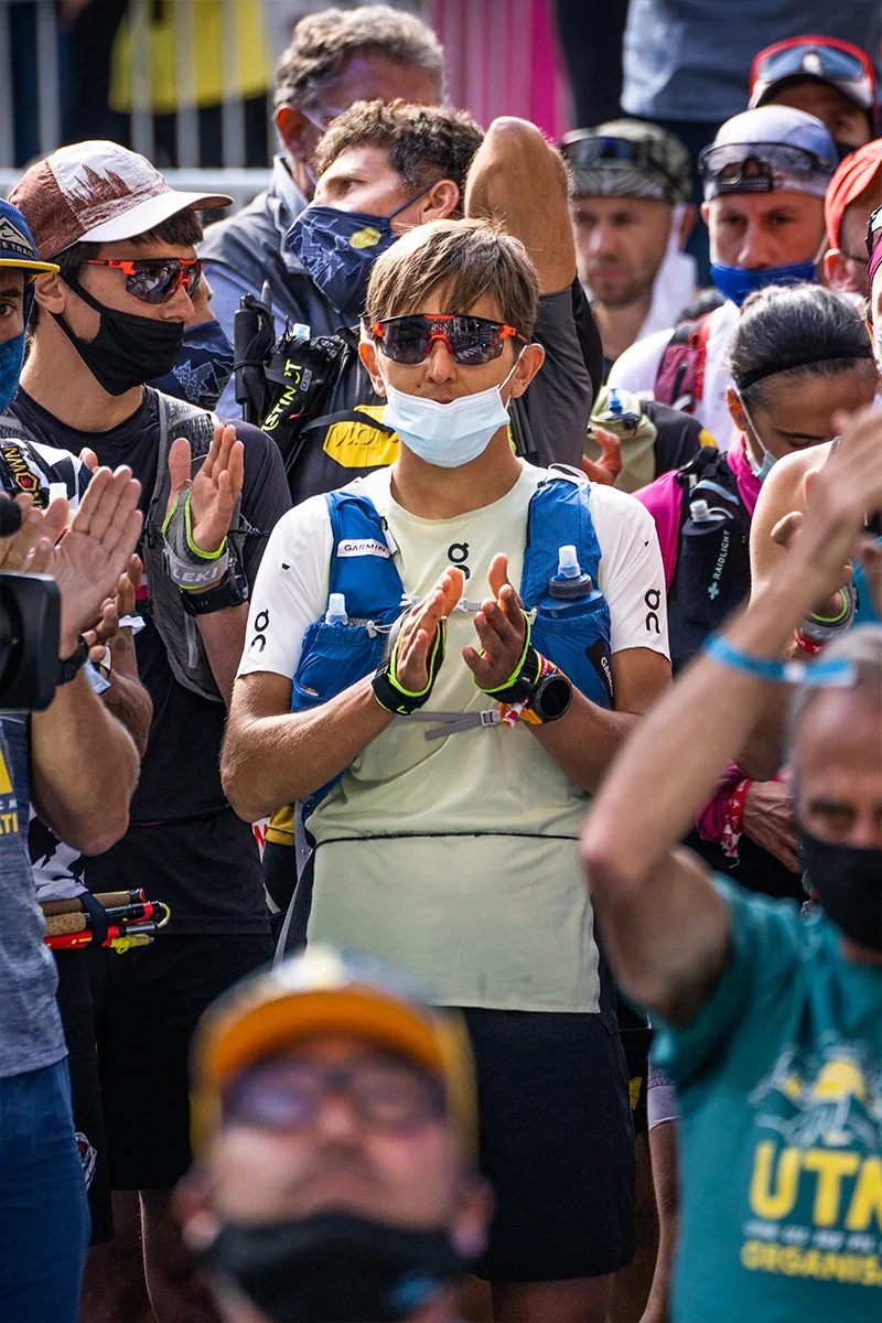 Xavier Thevenard départ UTMB