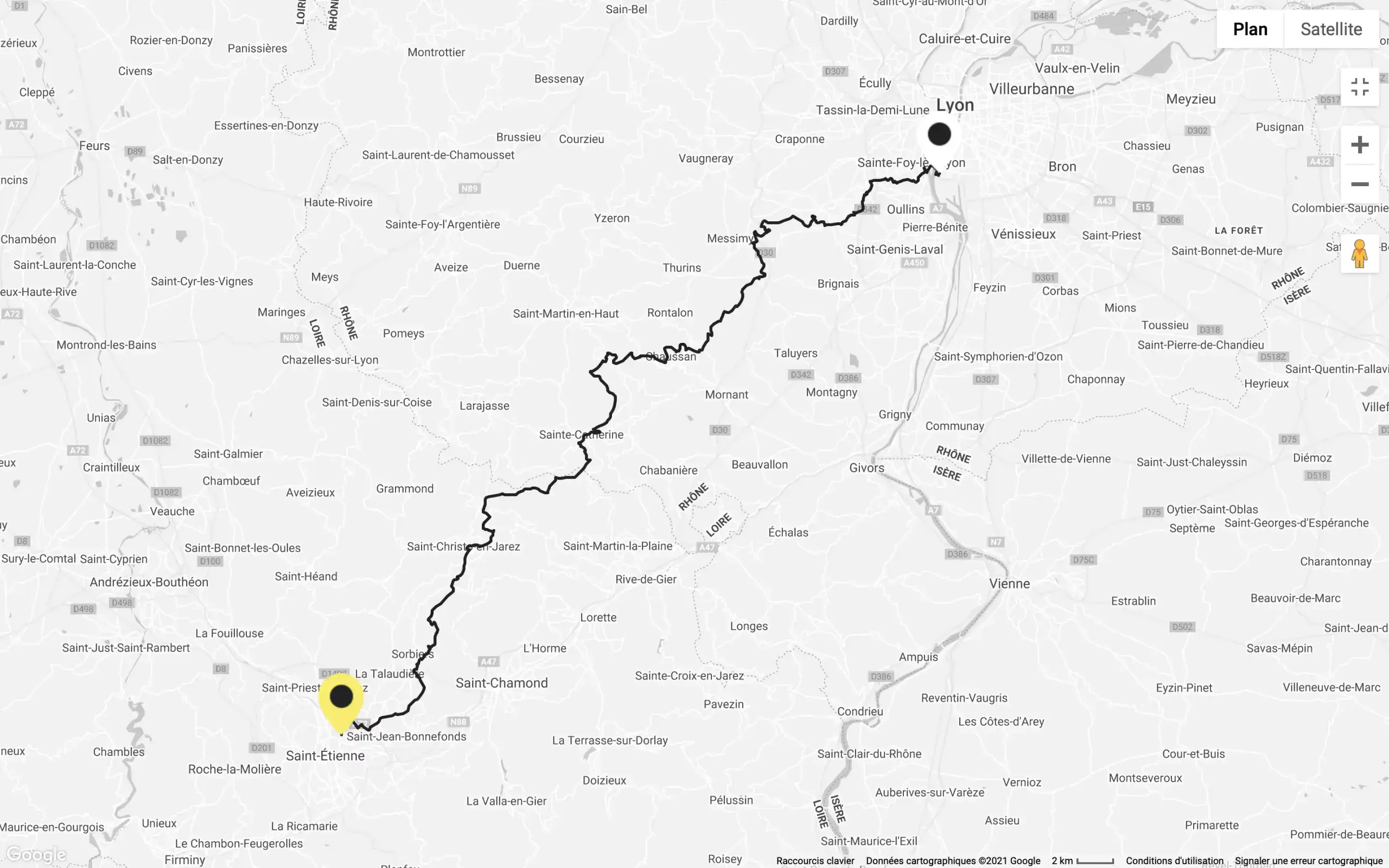 Carte SaintéLyon
