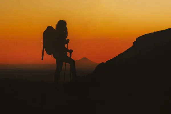 Trek Nouvelle-Zélande couché de soleil