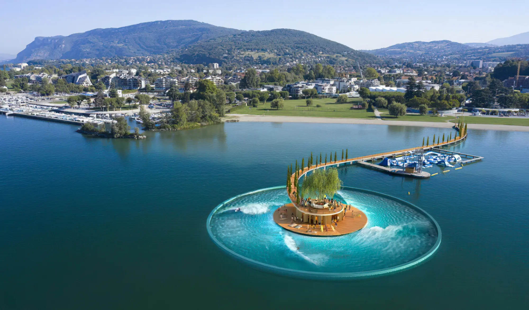 Projet vague artificielle Aix-les-Bains