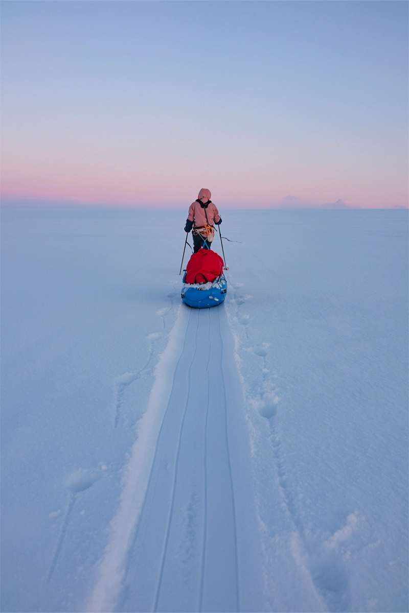 Caroline Côté pulka Arctique