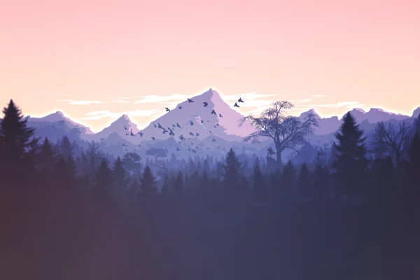Panorama montagnes vectoriel