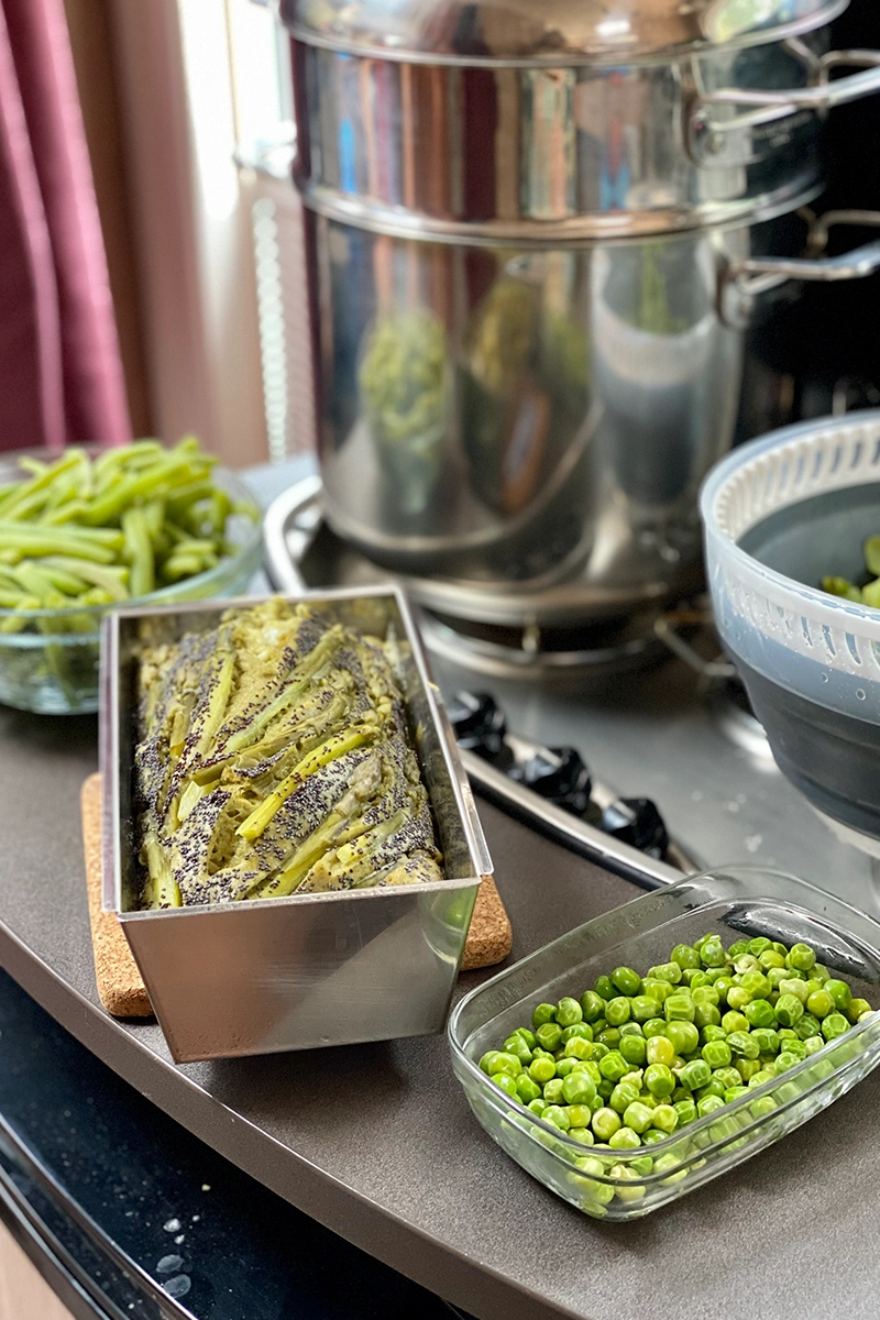 cuisine cake petit pois naturopathe on the road