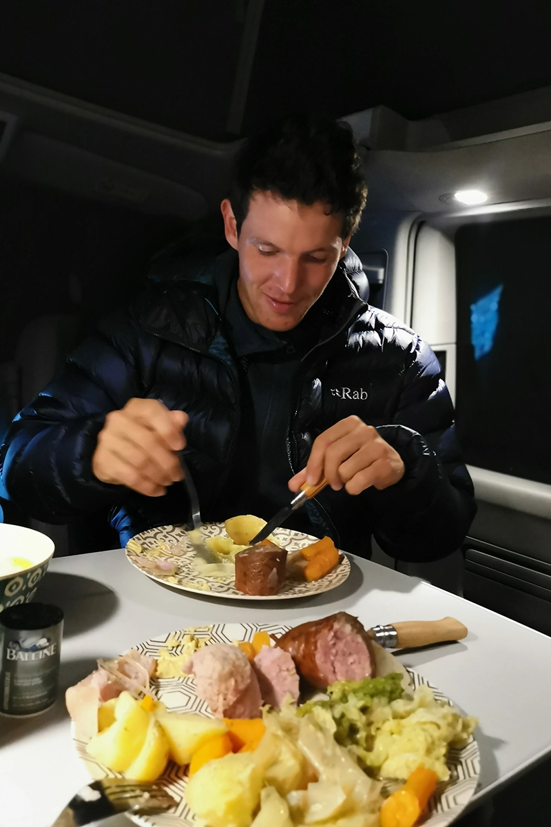 repas en van