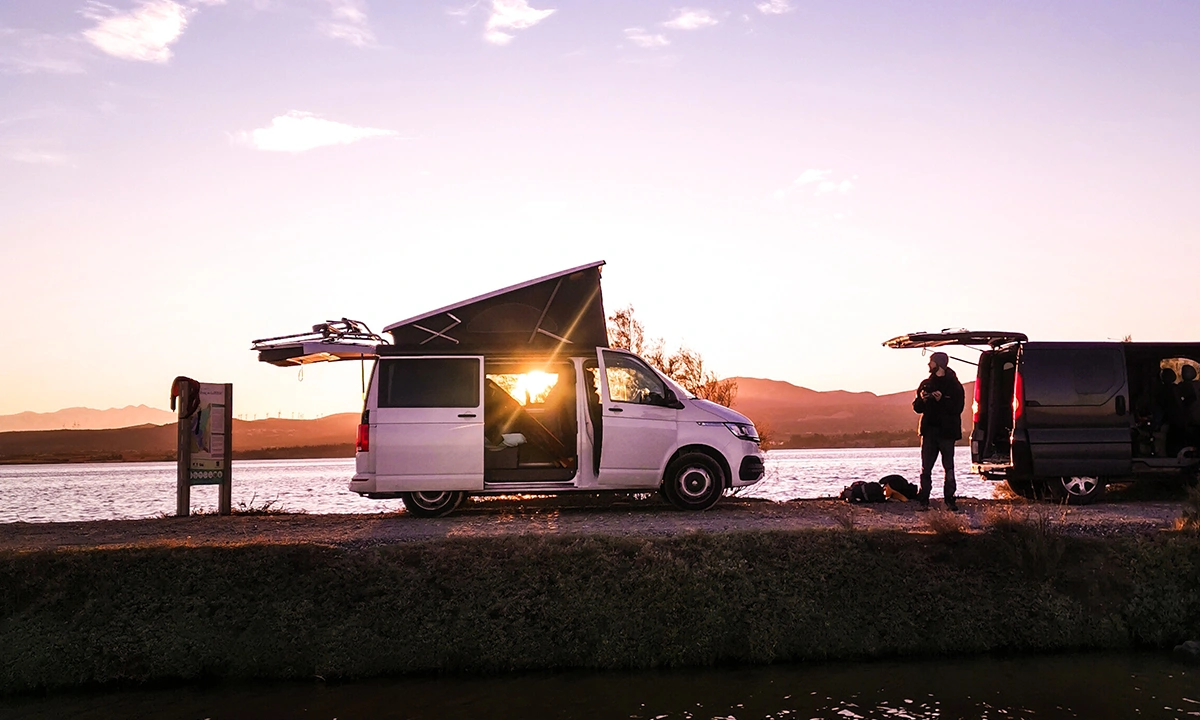 coucher de soleil vanlife