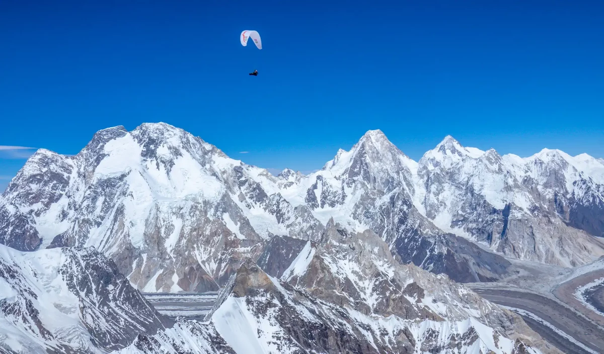 Antoine Girard vol en parapente a 8000 mètres