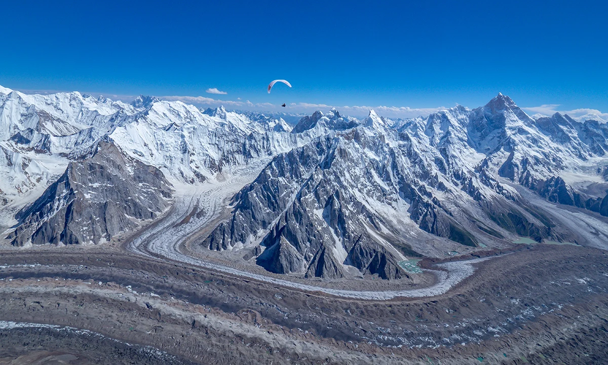 Antoine Girard vol en parapente a 8000 mètres