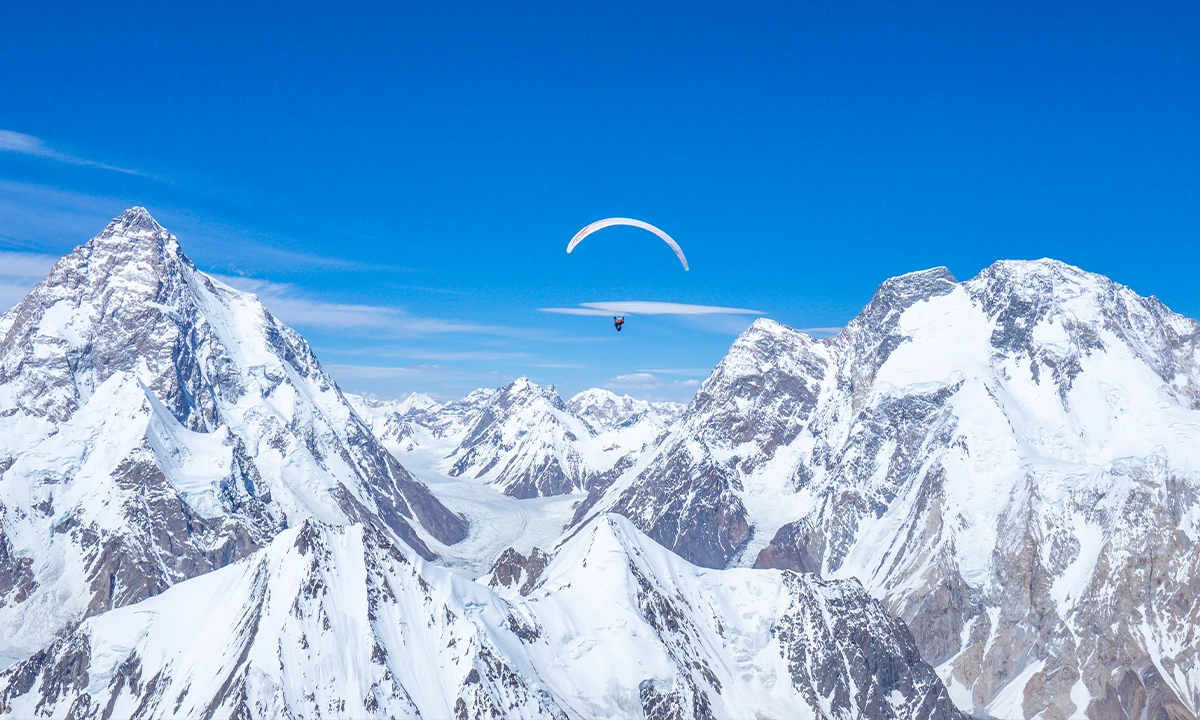 Antoine Girard vol en parapente a 8000 mètres