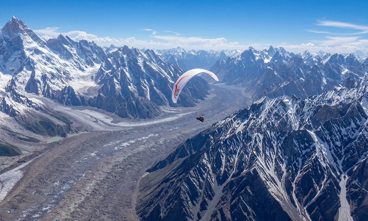 Antoine Girard vol en parapente a 8000 mètres