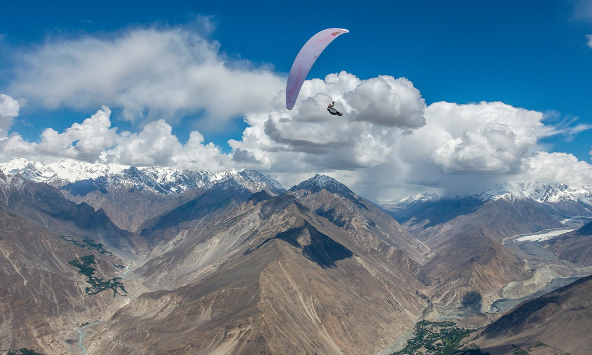 Antoine Girard vol en parapente a 8000 mètres