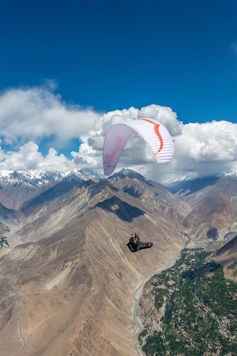 Antoine Girard vol en parapente a 8000 mètres