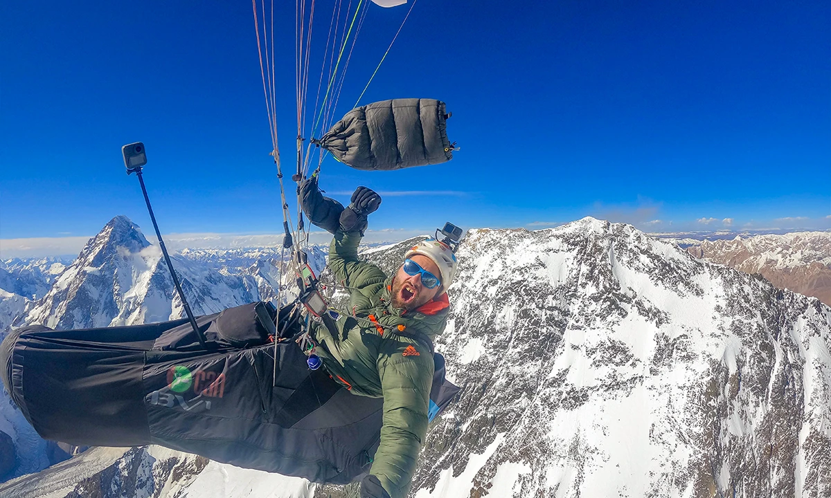 Antoine Girard vol en parapente a 8000 mètres