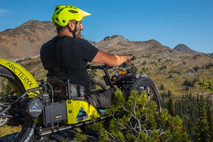 Christian Bagg sur son VTT Bowhead Reach