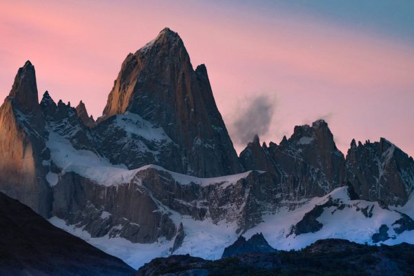 Cerro Torre Fitz Roy couché de soleil