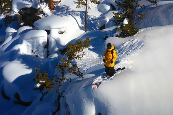 Candide Thovex yellow pow freestyle