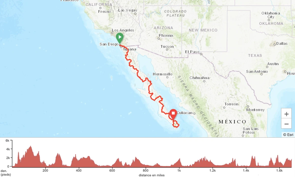 Carte Baja Divide