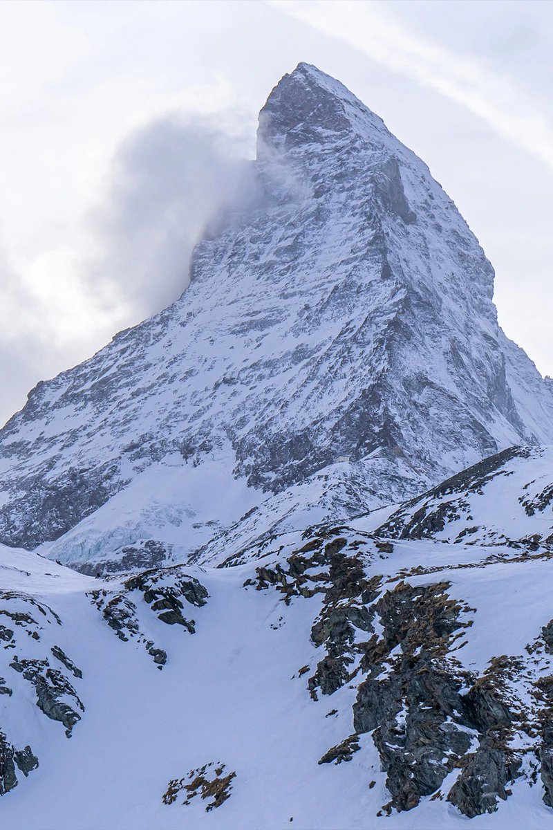Face nord du Cervin en hiver