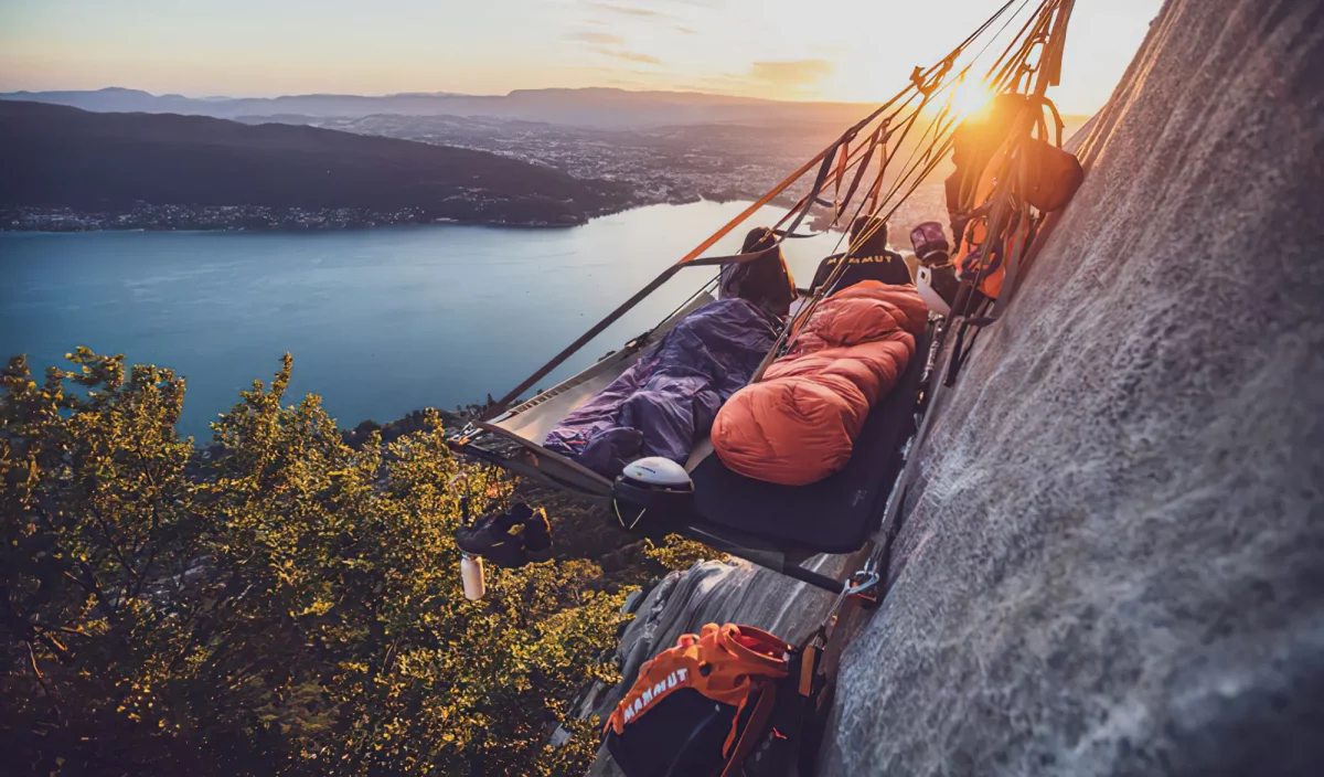 nuit portaledge au Mont Veyrier Annecy