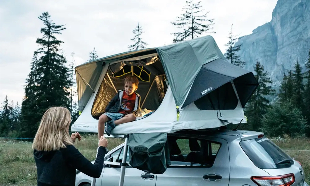 Tente de toit à 1199 euros annexe incluse pour voiture, 4x4, suv