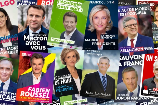 affiches des candidats à l'élection présidentielle 2022