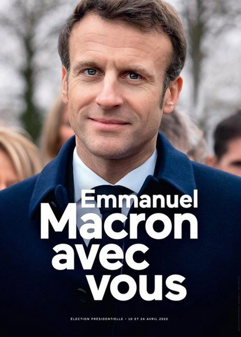 Emmanuel Macron affiche campagne présidentielle 2022