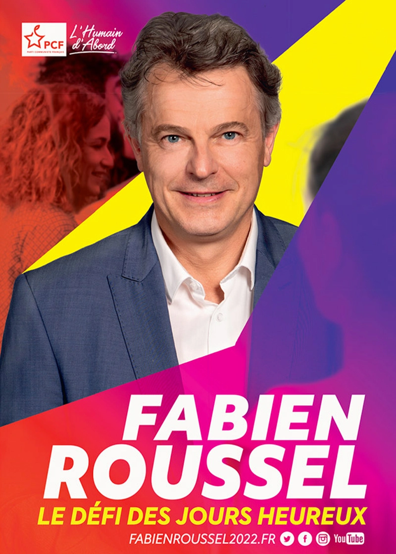 Fabien Roussel affiche campagne présidentielle 2022