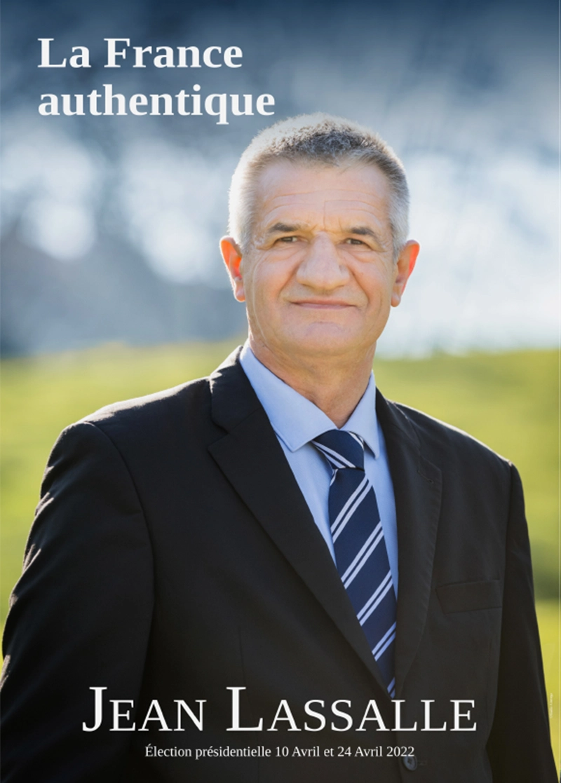 Jean Lassalle affiche campagne présidentielle 2022
