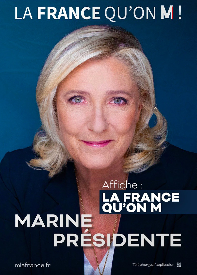 Marine le Pen affiche campagne présidentielle 2022