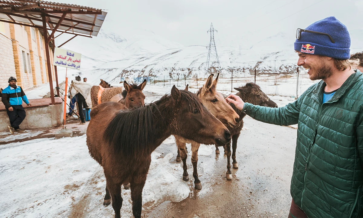 Fabian Lentsch en Iran avec des chevaux