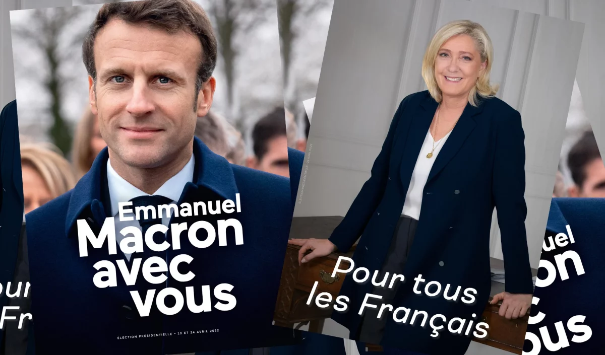 Affiches Macron Le pen