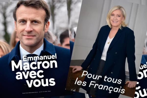 Affiches Macron Le pen