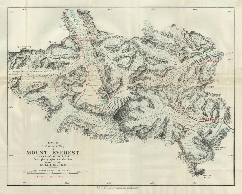 Carte Everest 1921