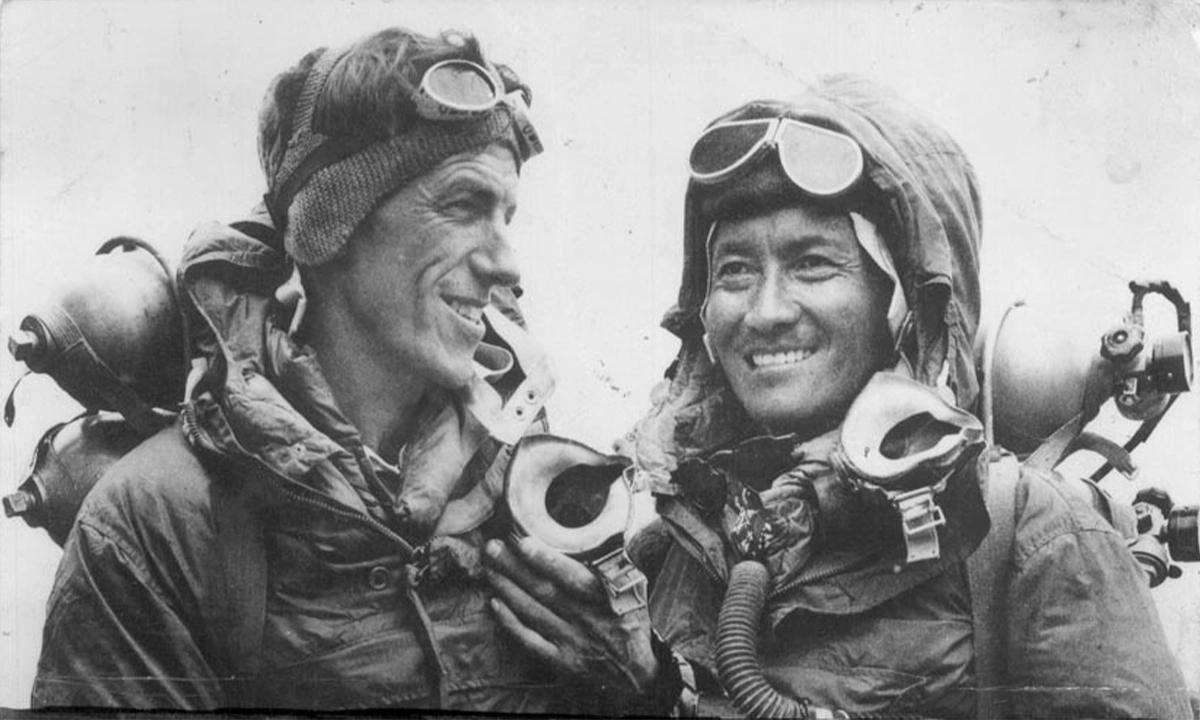 Edmund Hillary et Tensing Norgay 1953