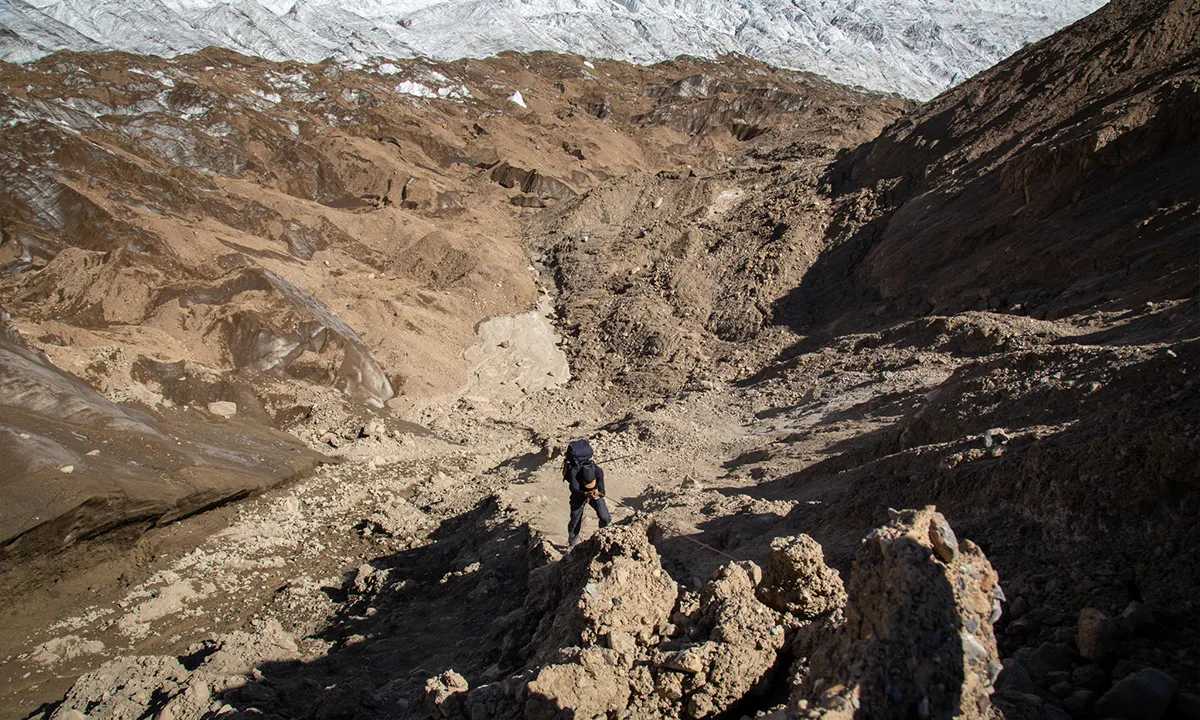 Descente en rappel expédition Fedchenko