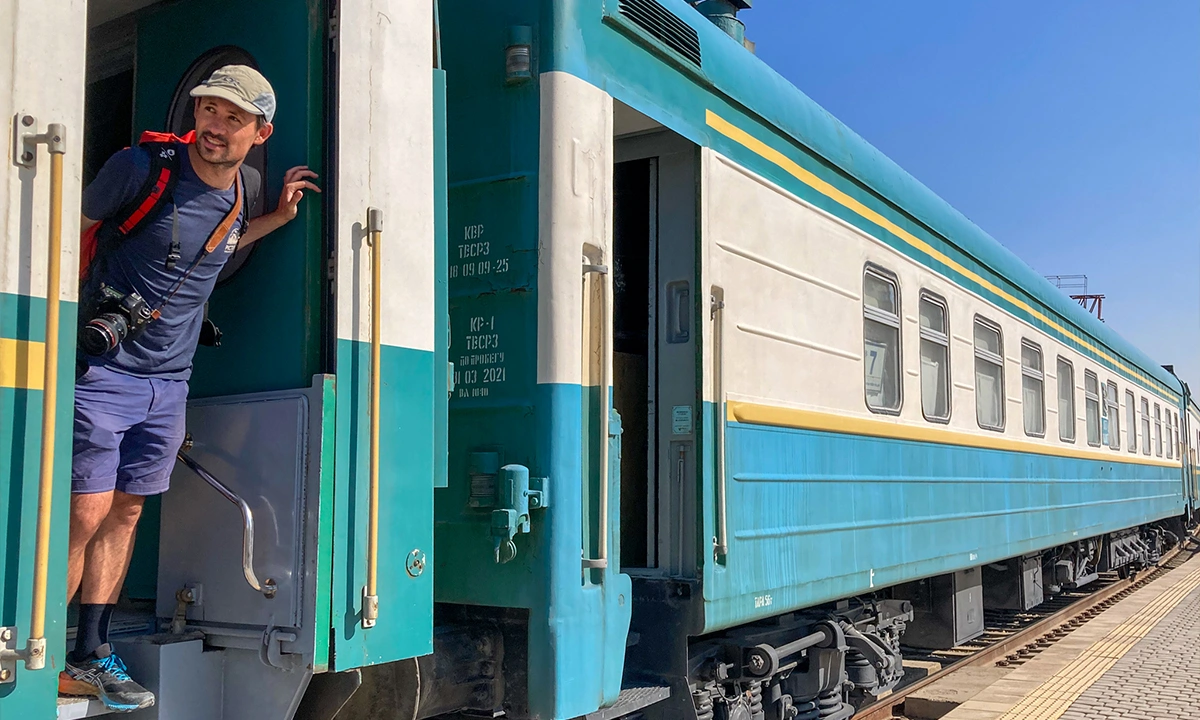 Matthieu Tordeur train Ouzbekistan