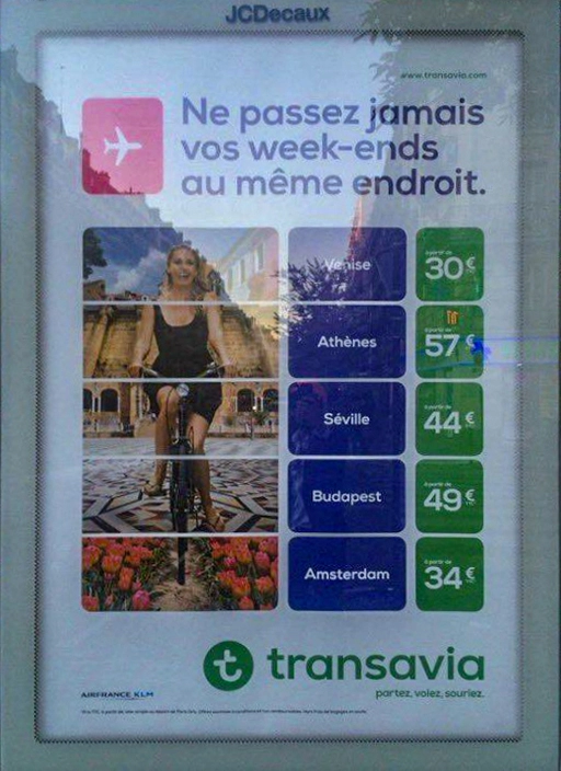Publicité Transavia