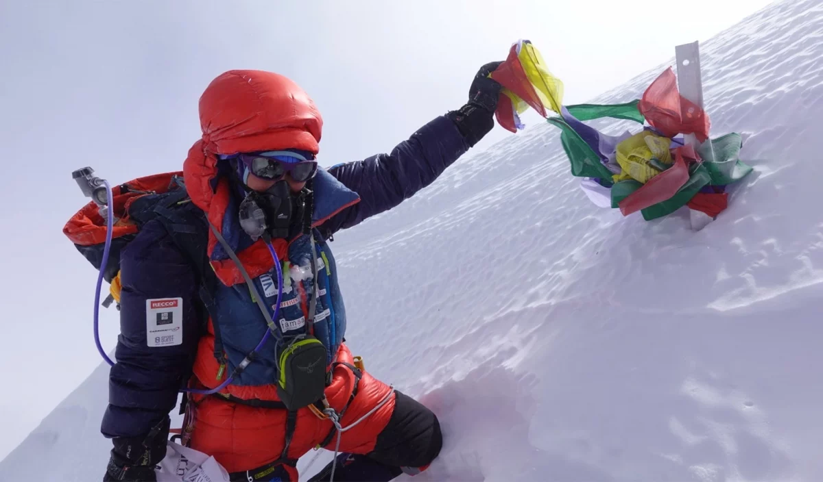 Sophie Lavaud sommet Lhotse