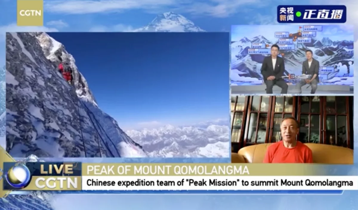 expédition scientifique chinoise sur l'Everest 2022 en live sur CGTN