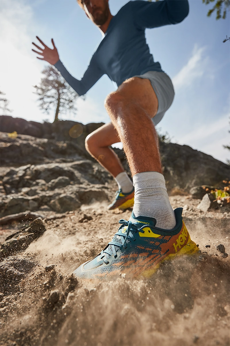 Derapage avec chaussures de trail hoka speedgoat 5