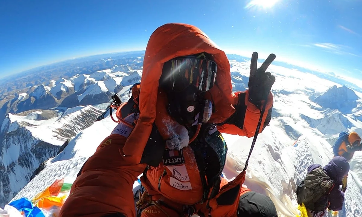 Jonathan Lamy au sommet de l'Everest