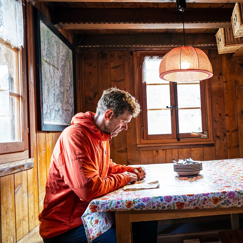 Temps d'arrêt dans la cabane Turtmann