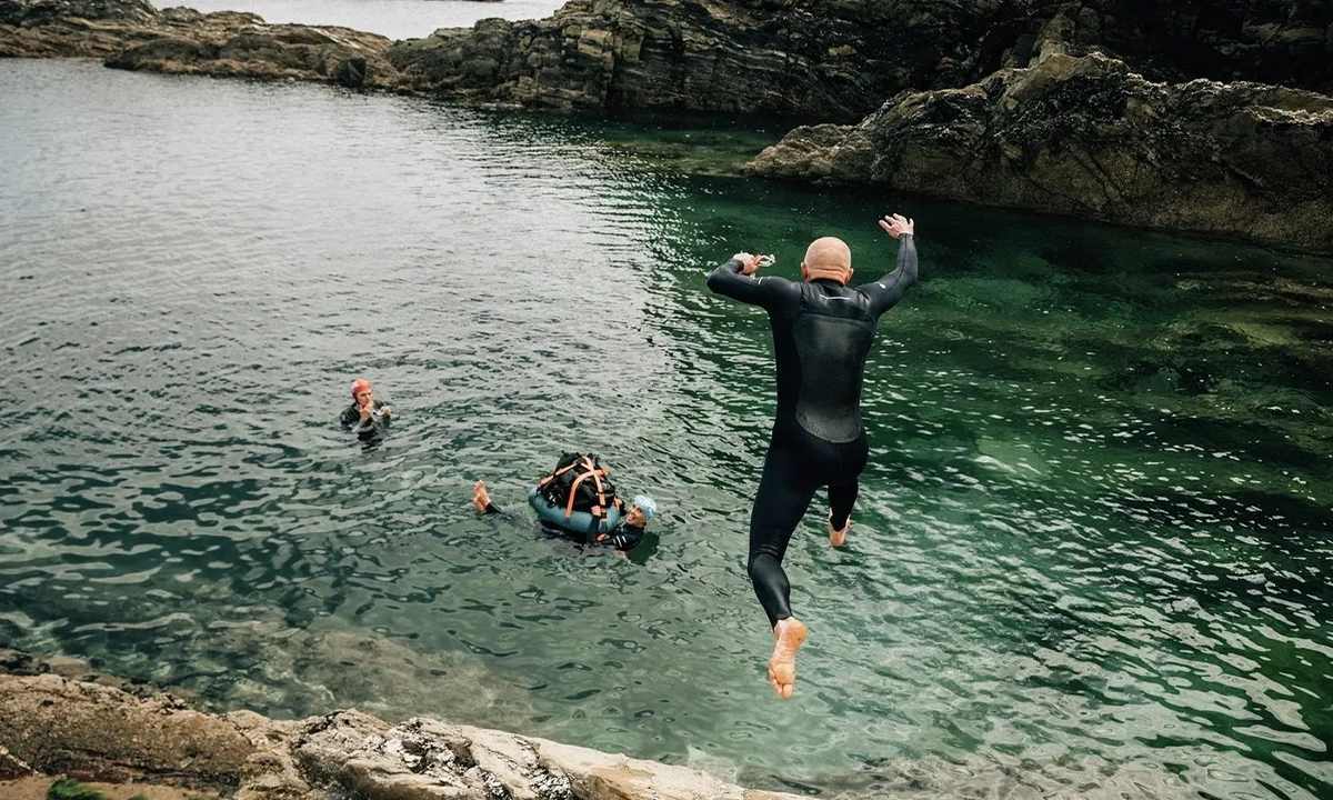 Cross country swimming mise a l'eau