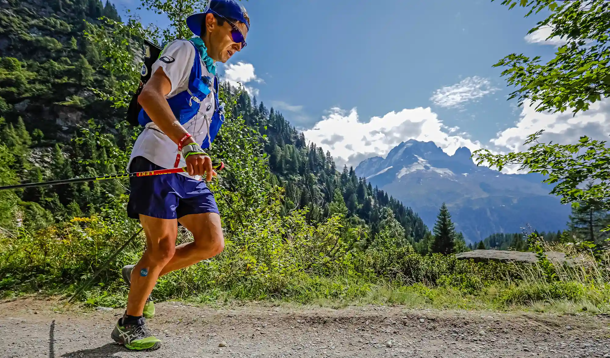 Xavier en direction du col des Montet, UTMB 2019 (UTMB)