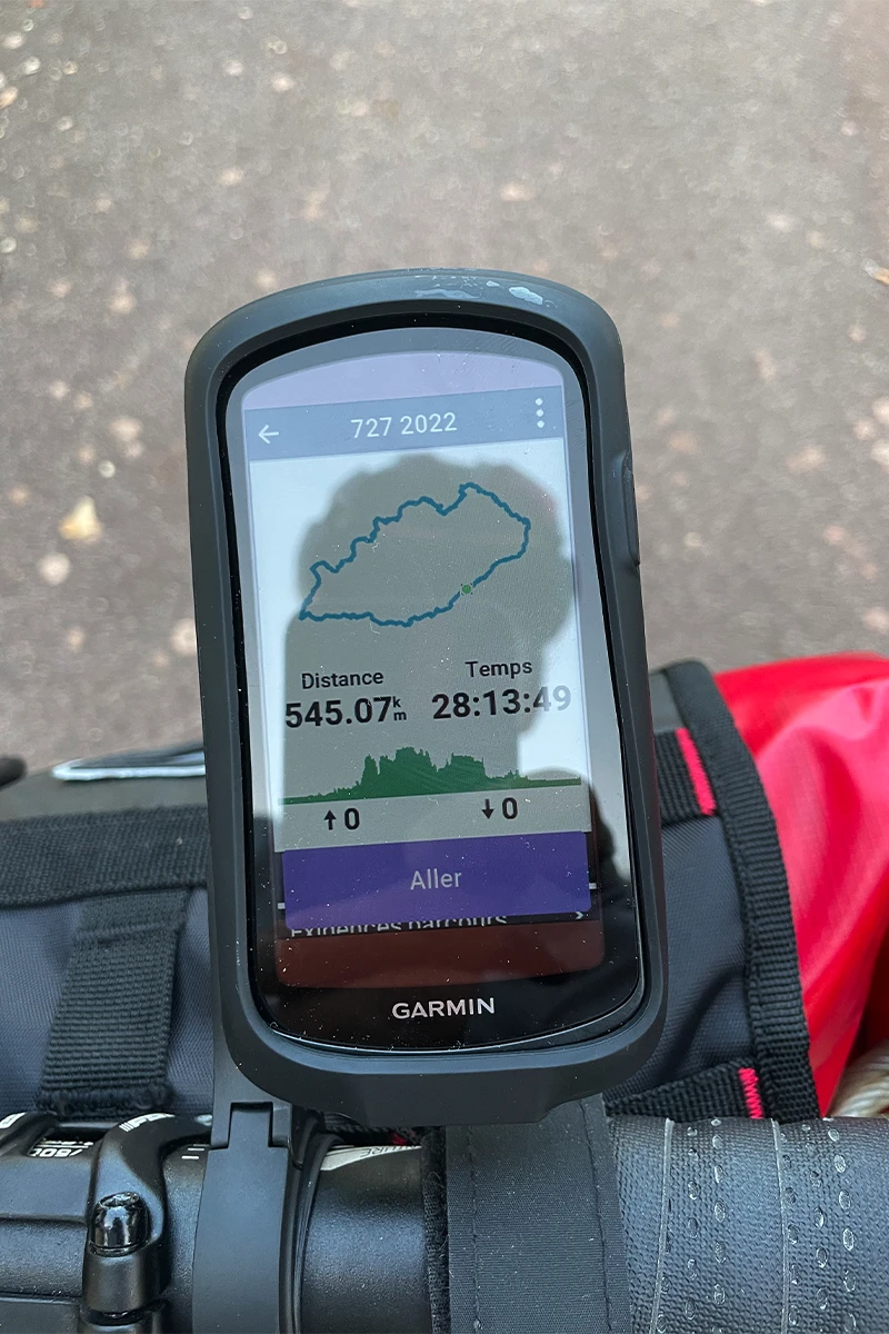 Test Garmin Edge 1040 Solar bikepacking Herault