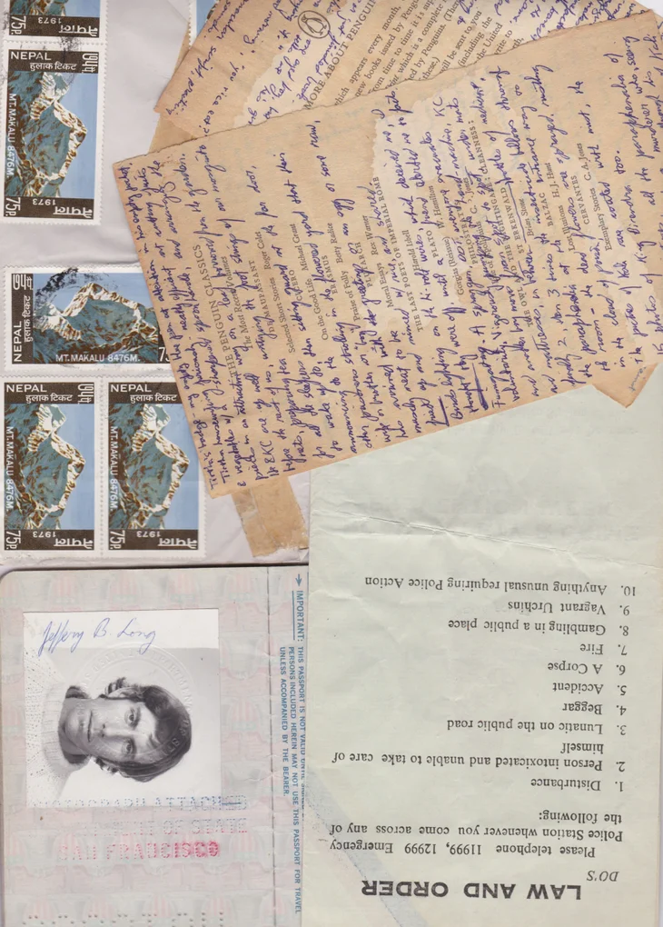 Quelques notes depuis la prison. (Collection Jeff Long)