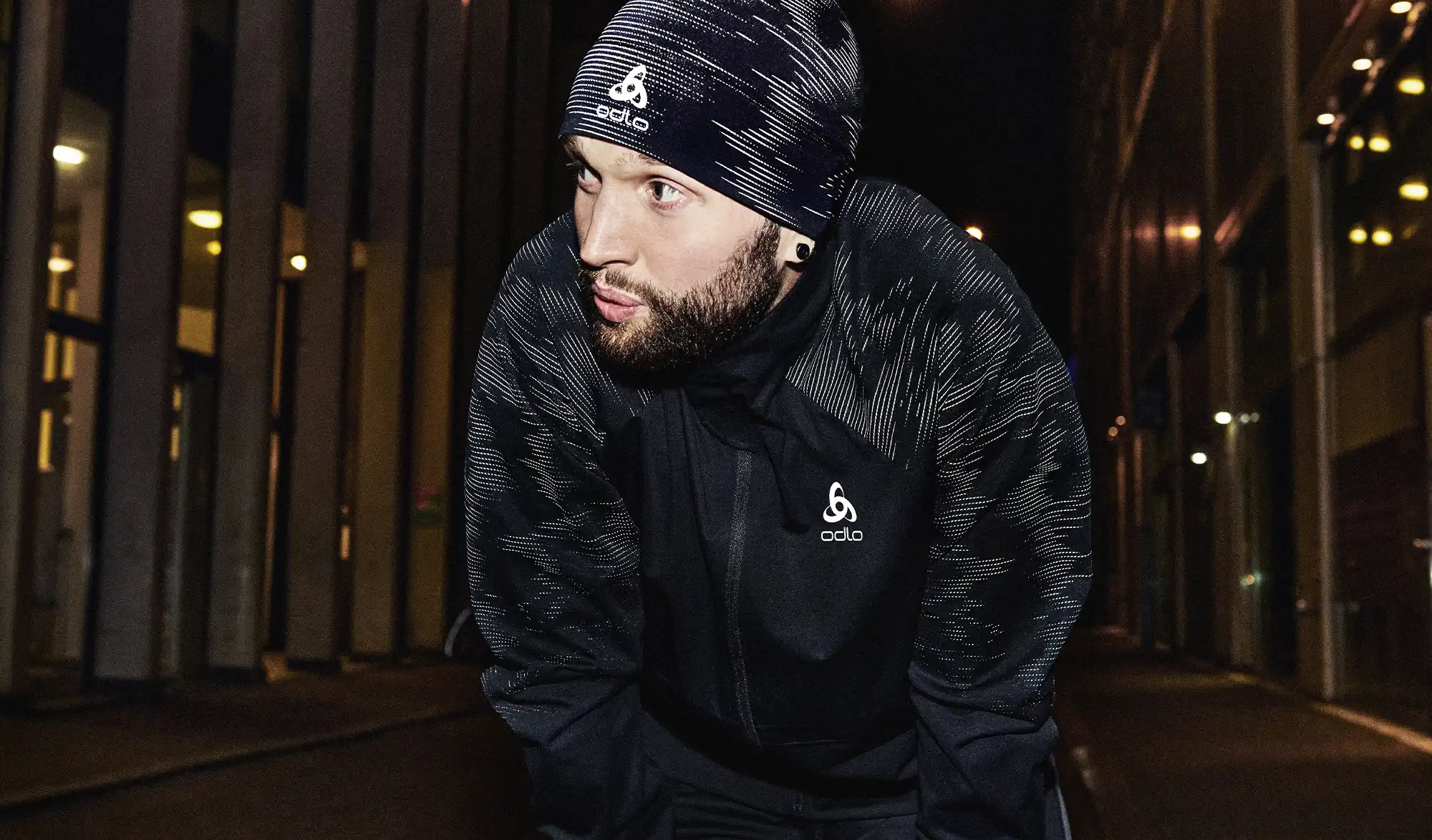 Jake Caterall - Odlo reflective collection