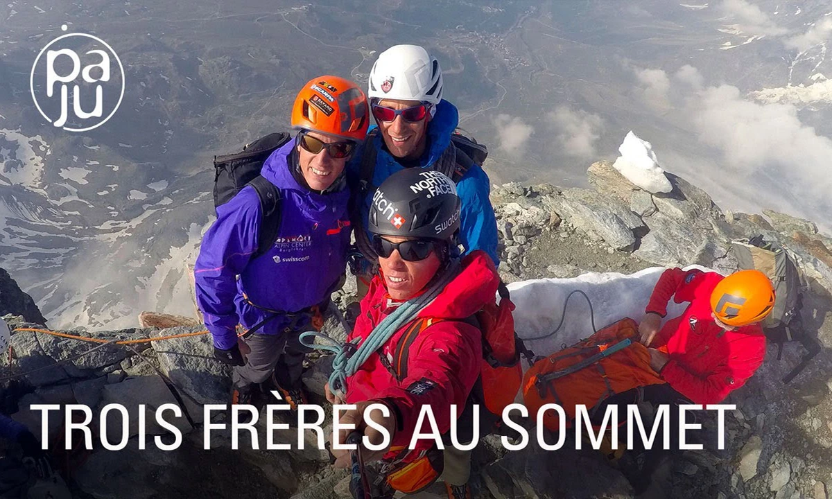 3 frères Anthamatten au sommet